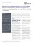 (hrM) analysis for mutation screening of genes related to hereditary