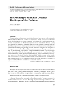 The Phenotype of Human Obesity: The Scope of the Problem