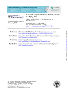 Mice 2 NZW)F Genetic Complementation in Female (BXSB ×