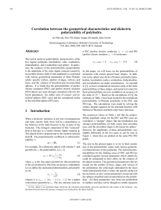 Correlation between the geometrical characteristics and dielectric