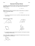 Geometry Final Exam Review