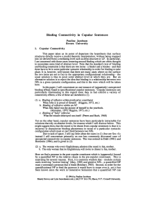 Binding Connectivity in Copular Sentences