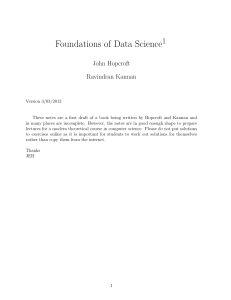 Foundations of Data Science