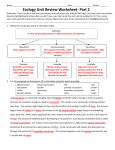 Ecology Unit Review Worksheet