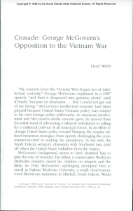 Crusade: George McGovern`s Opposition to the Vietnam War