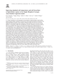 Improving simulated soil temperatures and soil freeze/thaw at high