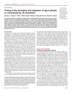 Timing of the formation and migration of giant planets as constrained