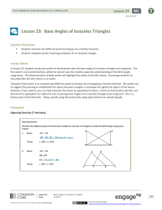 Lesson 23: Base Angles of Isosceles Triangles