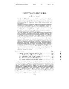 intentional blindness - New York University Law Review