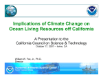 Implications of Climate Change on Ocean Living Resources off