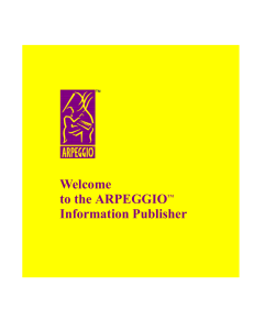 Welcome to the ARPEGGIO Information Publisher