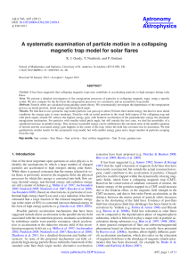 A systematic examination of particle motion in a collapsing magnetic