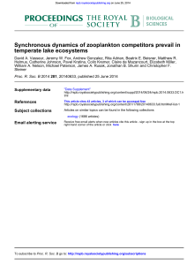 temperate lake ecosystems Synchronous dynamics of zooplankton