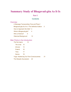 Summary Study of Bhagavad-gita As It Is