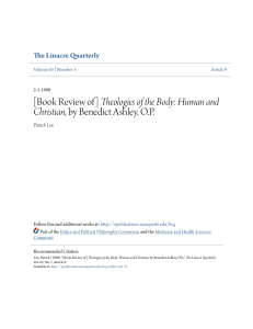 [Book Review of] Theologies of the Body: Human and Christian, by