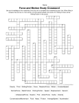 Force and Motion Study Crossword