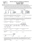 finite test - Montana Council of Teachers of Mathematics