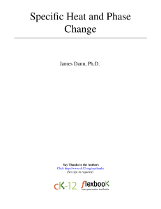 Specific Heat and Phase Change - CK
