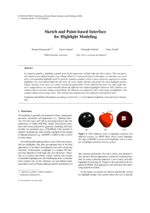 Sketch and Paint-based Interface for Highlight Modeling