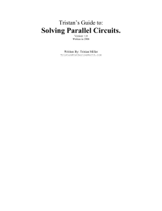 Solving Parallel Circuits. - CatherineNorth Electronics