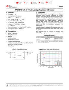 TPS709 150-mA, 30-V, 1-μA IQ Voltage Regulators with Enable