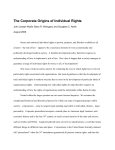 The Corporate Origins of Individual Rights