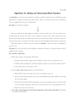 Algorithms for Adding and Subtracting Whole Numbers