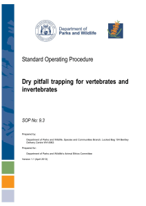 Dry pitfall trapping for vertebrates and invertebrates