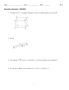Semester 1 Geometry final exam Review