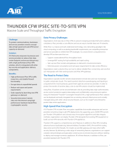 Thunder CFW IPsec site-to-site VPN – Massive Scale and