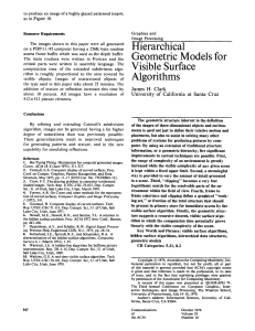 Hierarchical geometric models for visible surface algorithms
