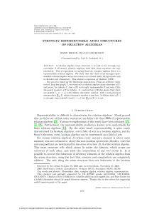 STRONGLY REPRESENTABLE ATOM STRUCTURES OF