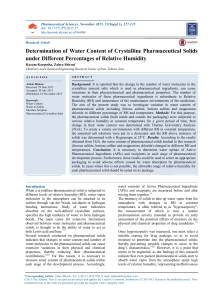 Determination of Water Content of Crystalline