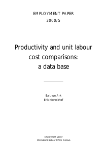 Productivity and unit labour cost comparisons: a data base