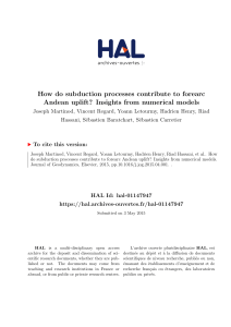 How do subduction processes contribute to forearc - HAL-Insu