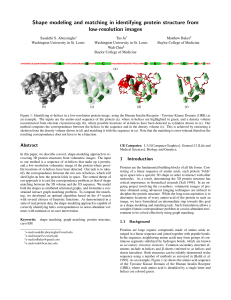 Shape modeling and matching in identifying protein structure from