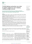 Cortical thickness and surface area relate to specific