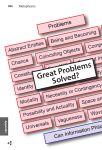 Great Problems Solved?