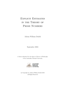 Explicit Estimates in the Theory of Prime Numbers