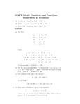 MATH10040: Numbers and Functions Homework 4: Solutions