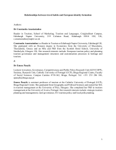 Relationships between travel habits and European identity formation