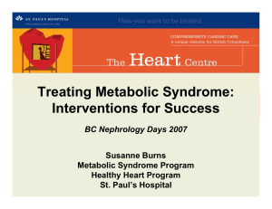 Treating Metabolic Syndrome: Interventions for Success