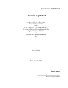 The Smart Light Bulb - Worcester Polytechnic Institute