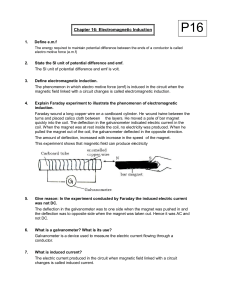 Chapter 16: Electromagnetic Induction