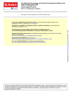 The Absolute Chronology and Thermal Processing of Solids in the