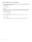 6-2 Matrix Multiplication Inverses and Determinants page 383 17 35