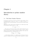 Chapter 1 Introduction to prime number theory