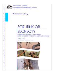 Scrutiny or Secrecy - Parliament of Australia