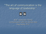 The art of communication is the language of leadership.