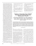 Mutation in Transcription Factor POU4F3 Associated with Inherited